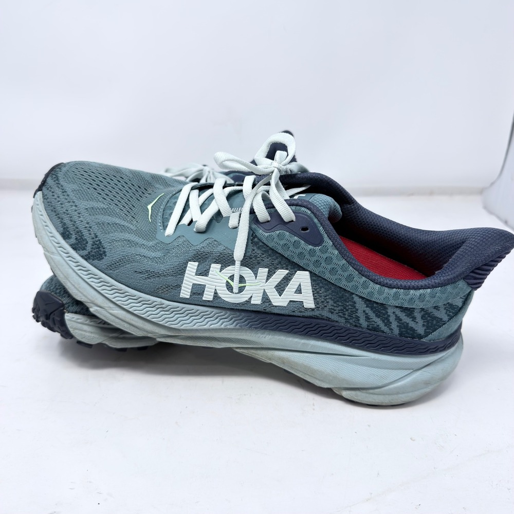 HOKA One One Challenger ATR 7 Mens 10.5 D Trail Running Shoes Gray Blue 1134497 - Picture 1 of 14